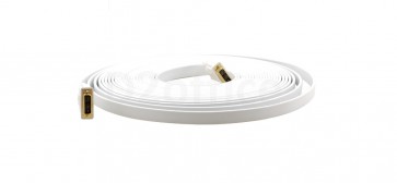 Кабель Kramer C-DM/DM/FLAT(W)-3 плоский белый DVI-D Dual link (Вилка - Вилка) 0.9 метра
