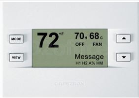 Crestron Heating/Cooling and Humidity Thermostat, Almond