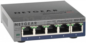 NETGEAR 5-портовый гигабитный коммутатор ProSafe Plus (GS105E)