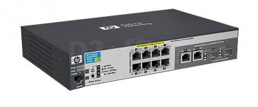 Управляемый коммутатор с 8 портами 10/100 и двумя дополнительными портами Gigabit Ethernet двойного назначения для подключения медных кабелей или SFP [J9565A]