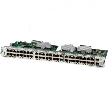Cisco 48 10/100/1000 Ethernet port, double-wide Layer 2 and Layer 3 enhanced EtherSwitch service module, with PoE support