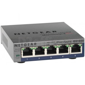 NETGEAR 5-портовый гигабитный коммутатор ProSafe Plus (GS105E)