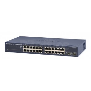 NETGEAR 24-портовый 10/100/1000 Мбит/с коммутатор двумя портами SFP (JGS524F)